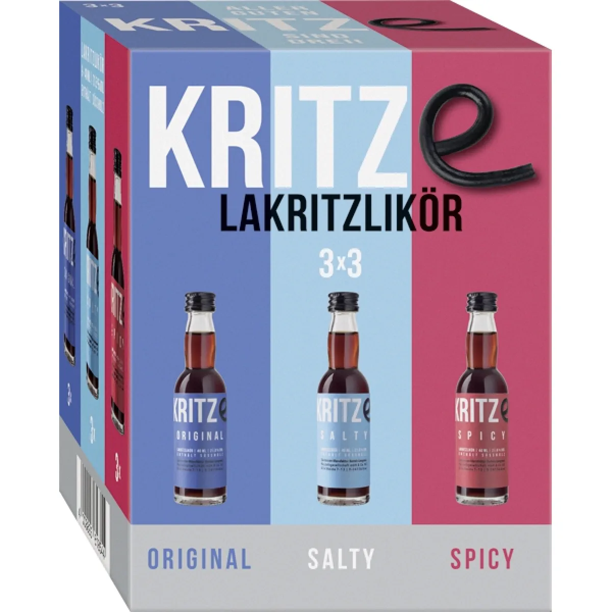 Kritze Lakritzlikör Mix-Karton 21,8% vol. 3x3x40 ml
