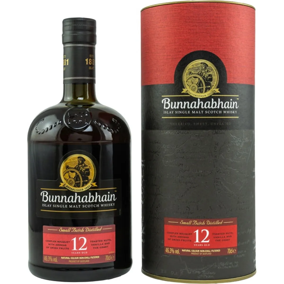 Bunnahabhain Islay Single Malt Scotch Whisky 12 Years 46,3% vol. 0,7 l