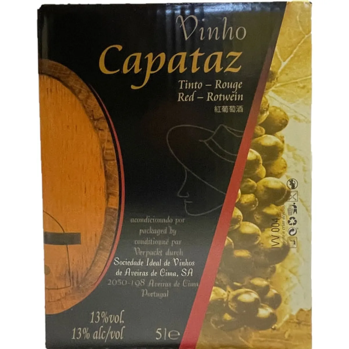 Capataz Vinho Tinto Rotwein trocken Bag in Box 5 l