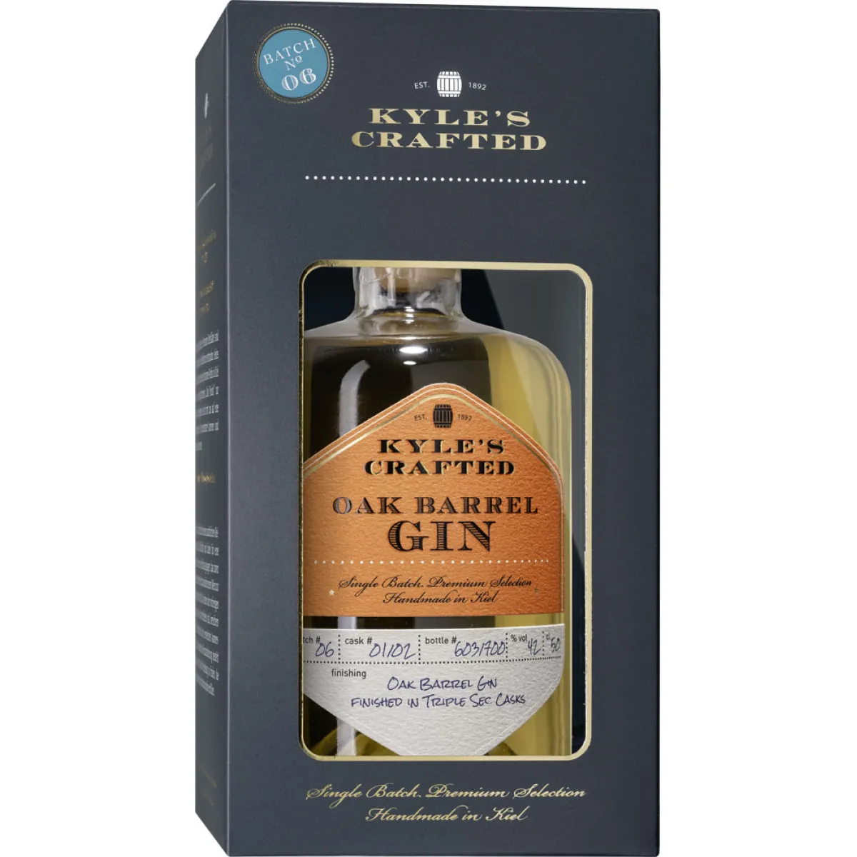 Kyle's Crafted Oak Barrel Gin Batch No.6 42% vol. 0,5 l