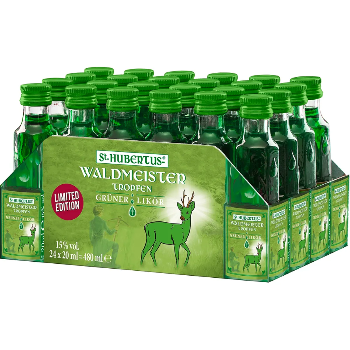 St. Hubertus Waldmeister-Tropfen 15 % vol. 24x20 ml