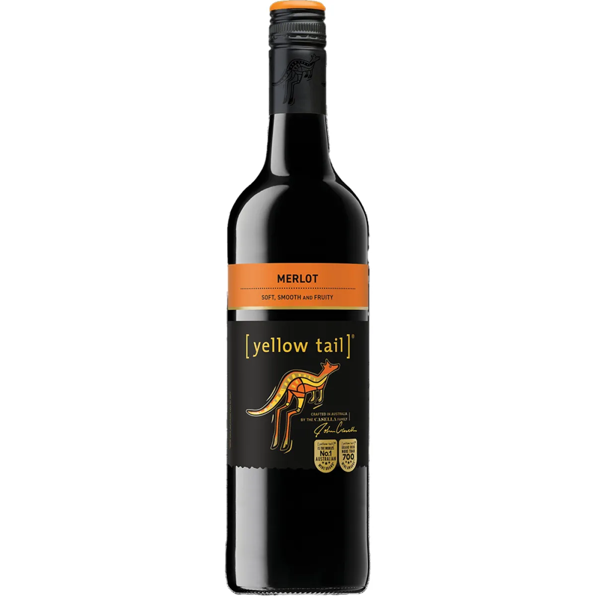 Yellow tail Merlot Rotwein trocken 0,75 l | 2024