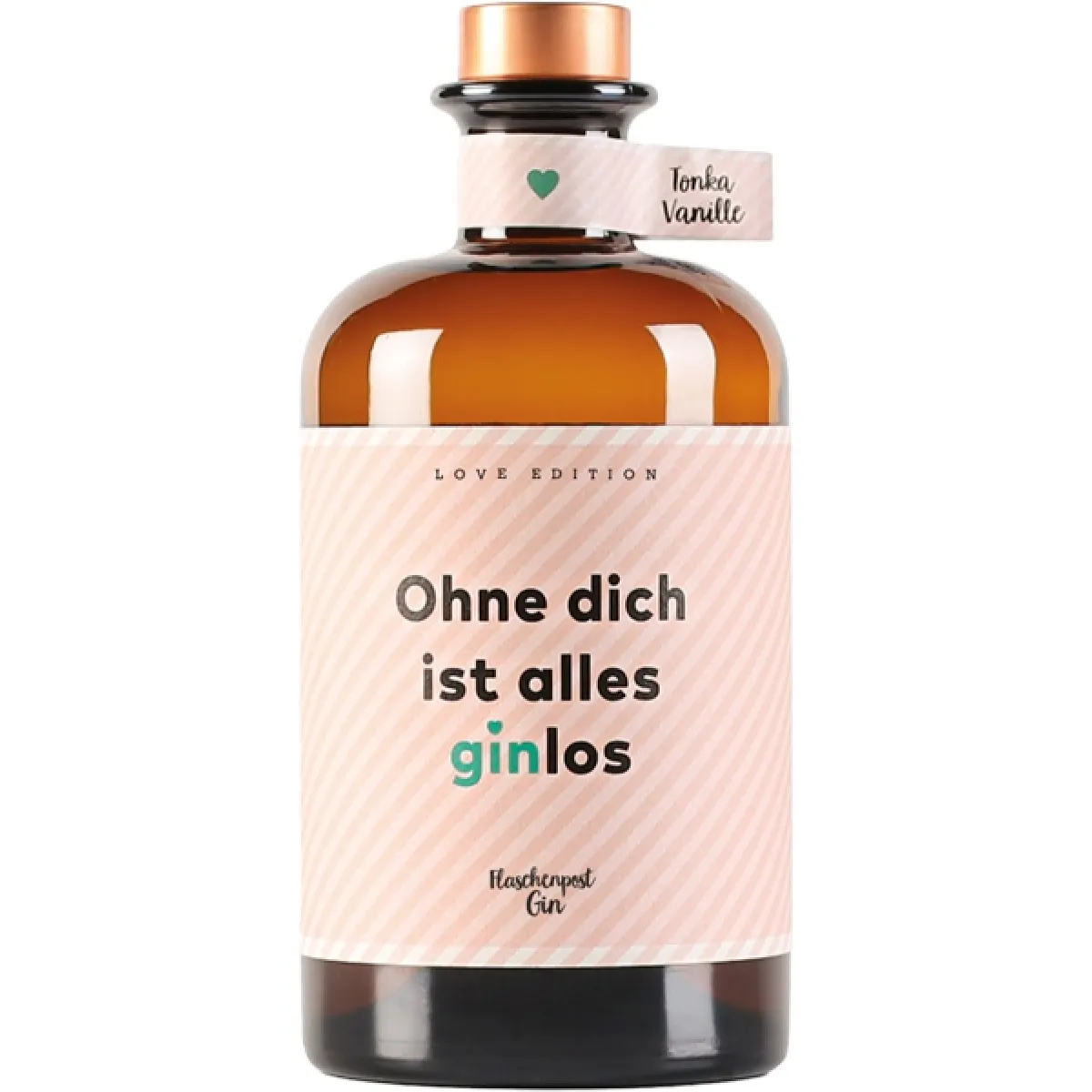 Flaschenpost 'Ohne dich ist alles ginlos' Gin 41% vol. 0,5 l