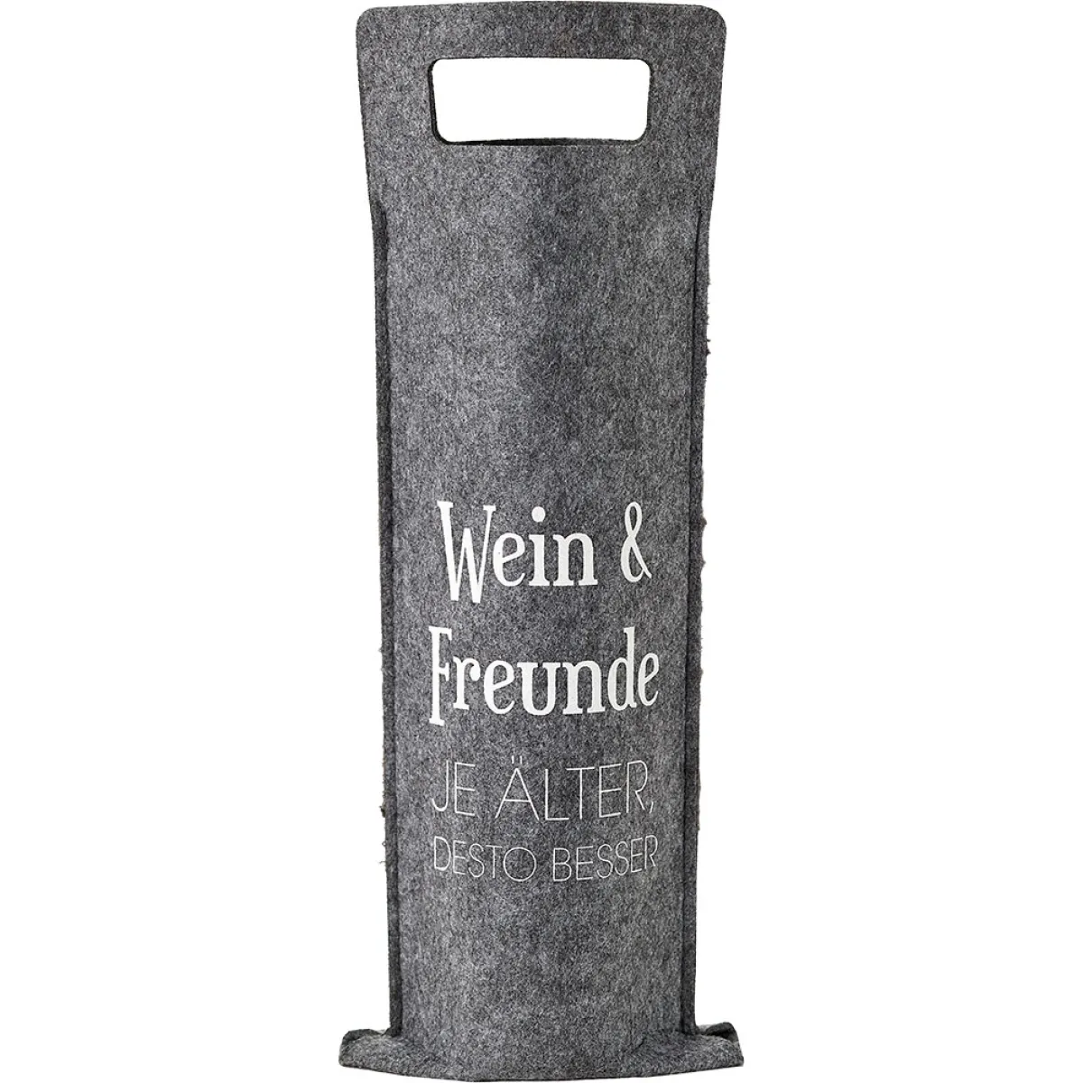 Geschenktüte Filz 'Wein & Freunde' für 1 Flasche