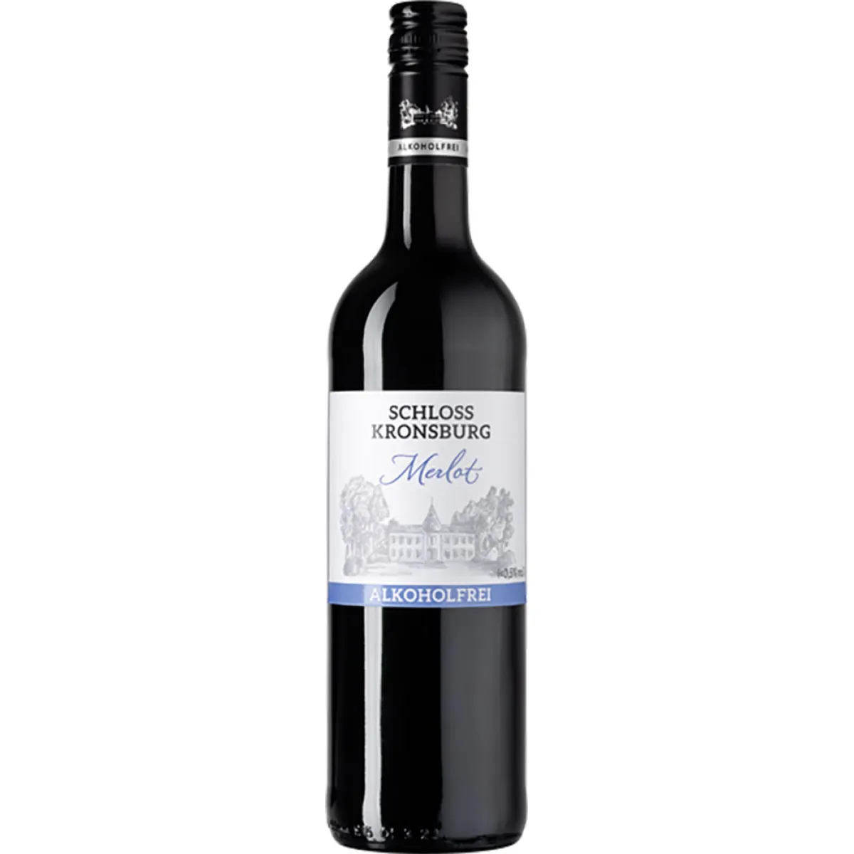 Schloss Kronsburg Merlot alkoholfrei Rotwein halbtrocken 0,75 l