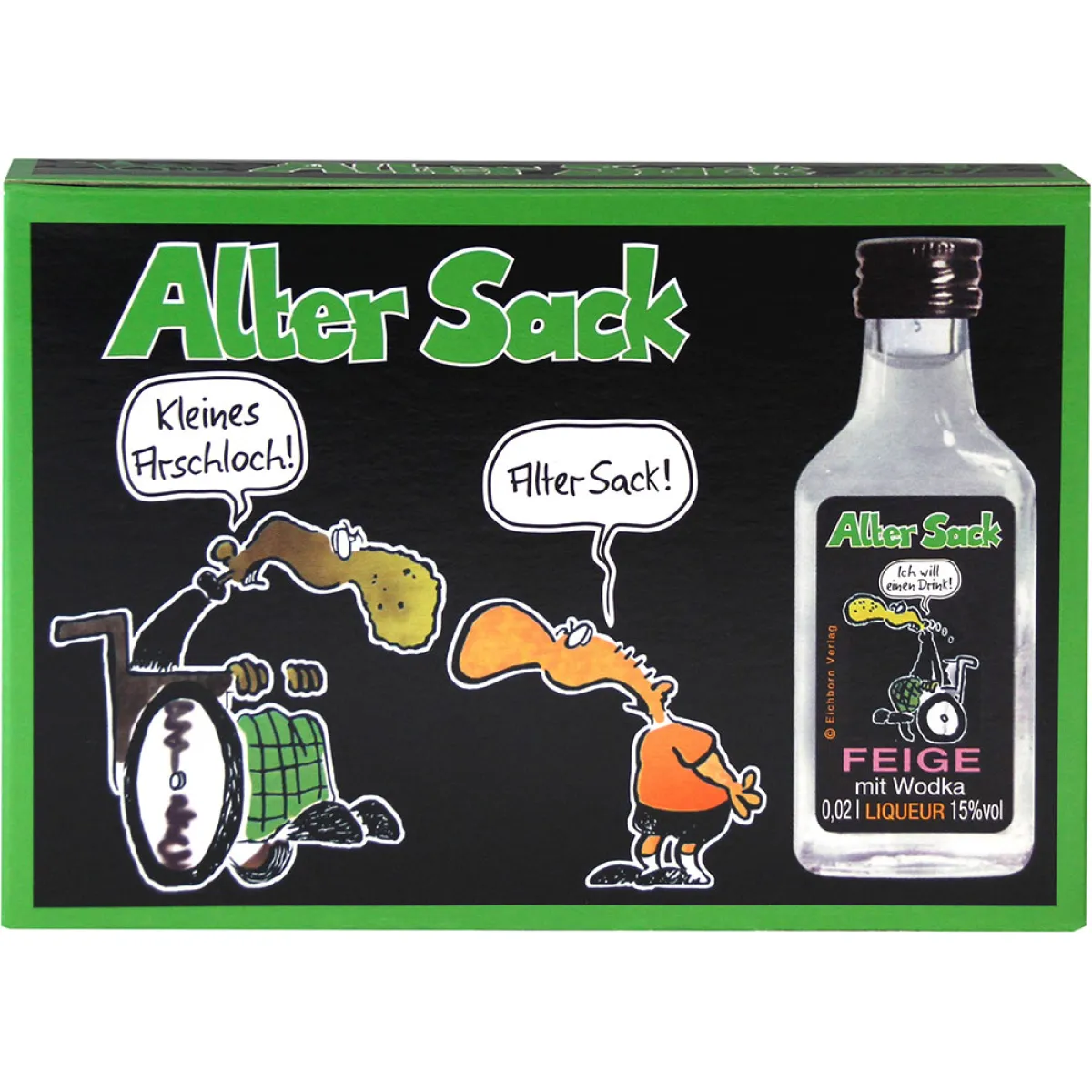 Alter Sack Feige mit Wodka Likör 15% vol. 8x20 ml