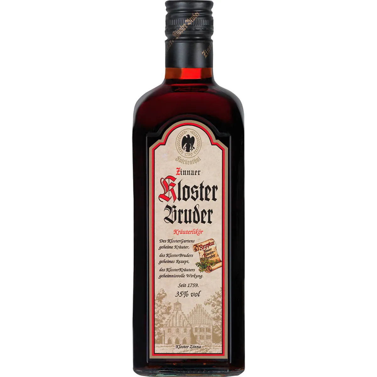 Zinnaer Klosterbruder Kräuterlikör 35% vol.  0,7 l