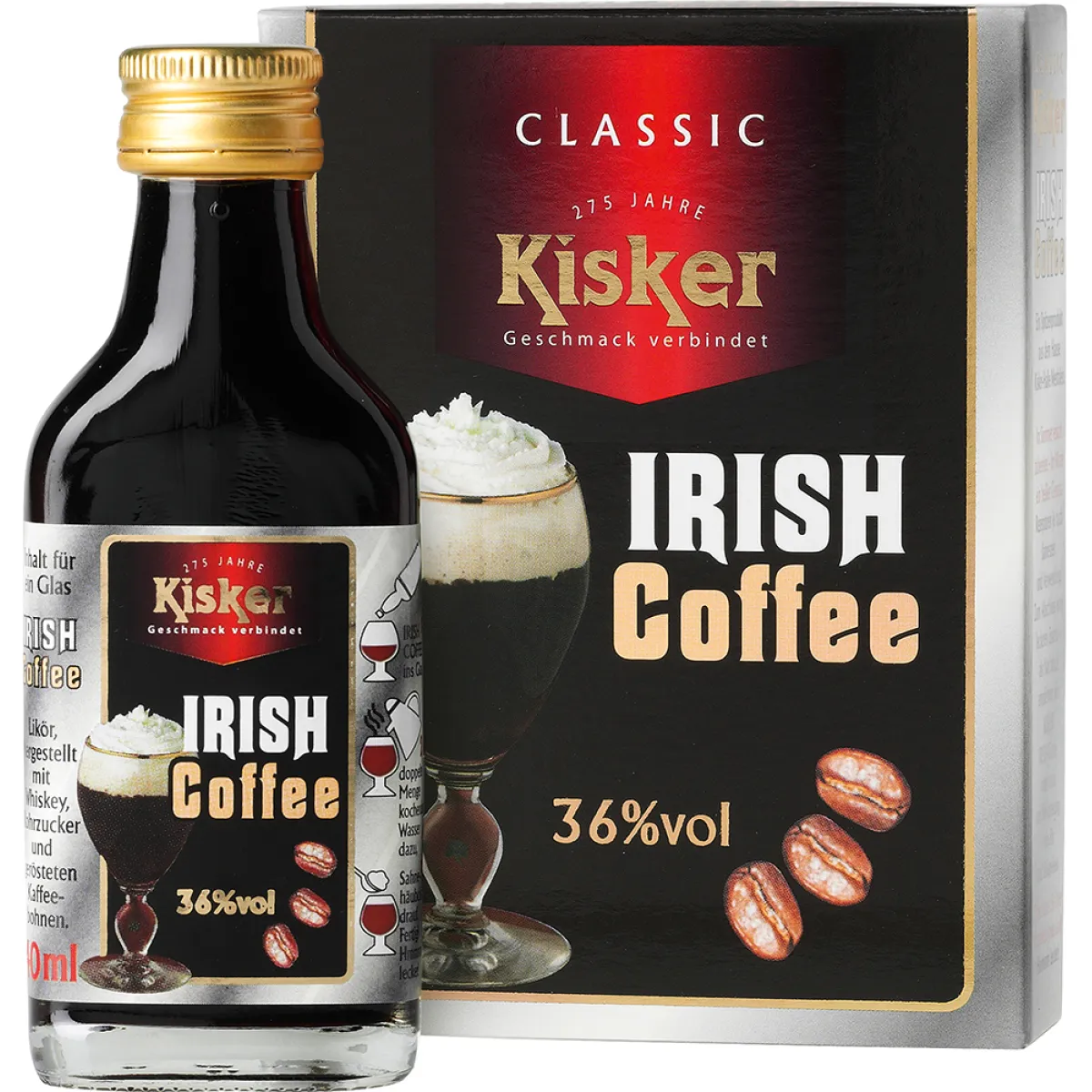 Kisker Irish Coffee 36% vol. 2x0,04 l