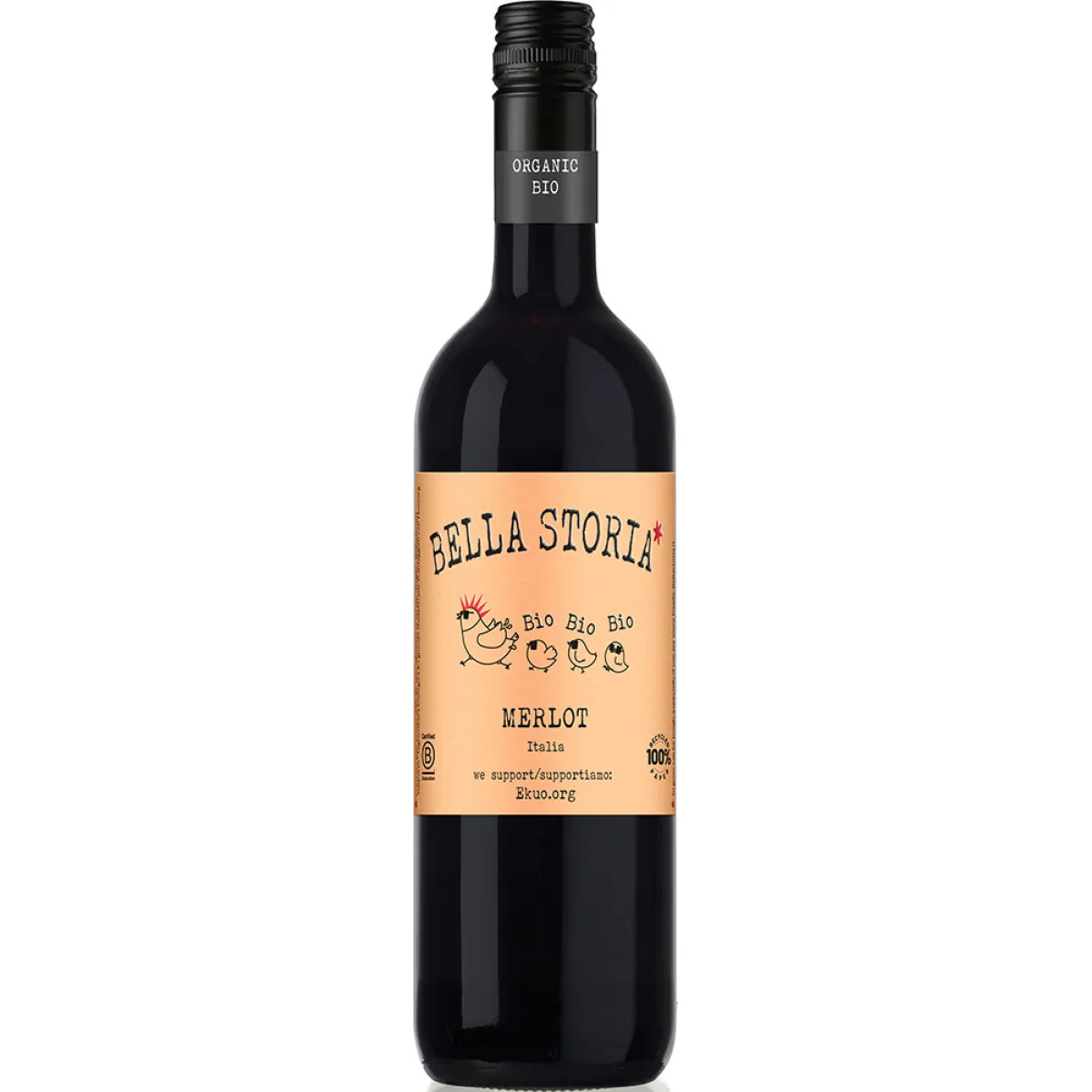 Cielo e Terra Bella Storia Merlot Bio/Vegan Rotwein halbtrocken 0,75 l | 2022