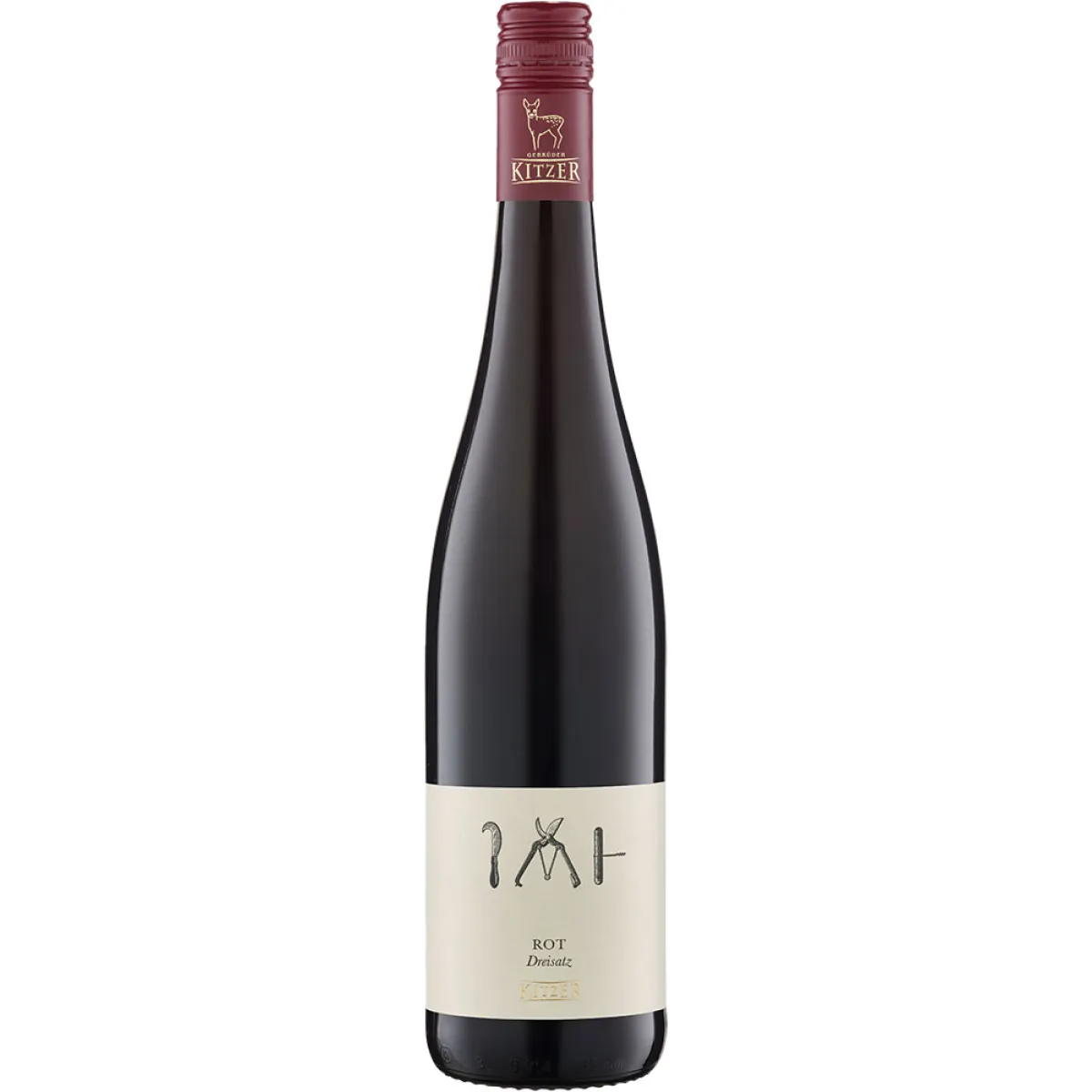 Kitzer Dreisatz Rot Vegan Rotwein trocken 0,75 l | 2024