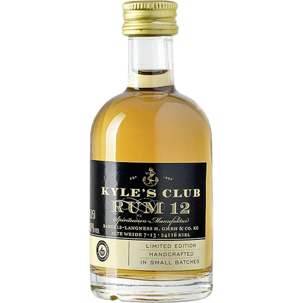 Kyle`s Club Rum 12 Years 40% vol. 50 ml