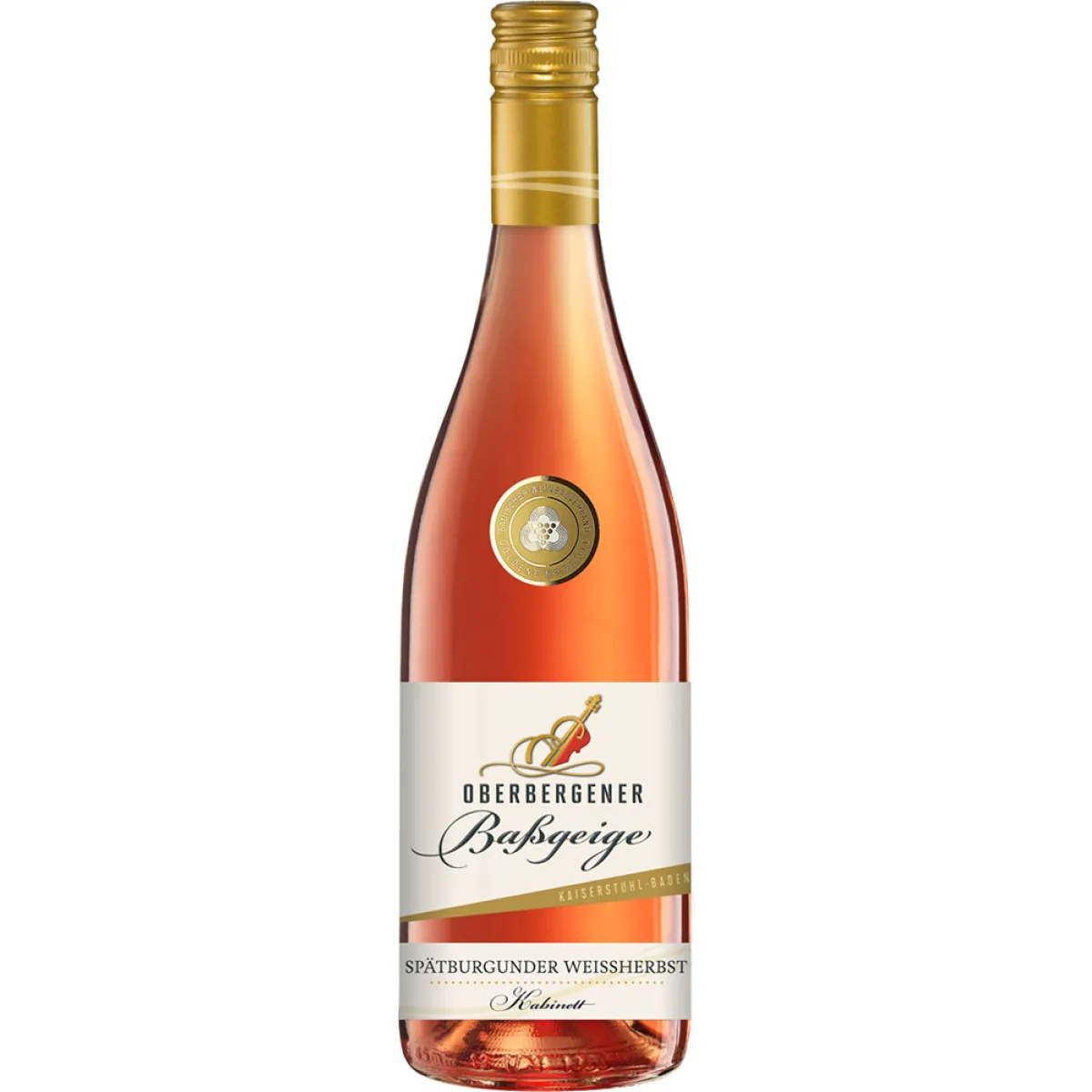 Oberbergener Baßgeige Spätburgunder Weißherbst Roséwein lieblich 0,75 l | 2023