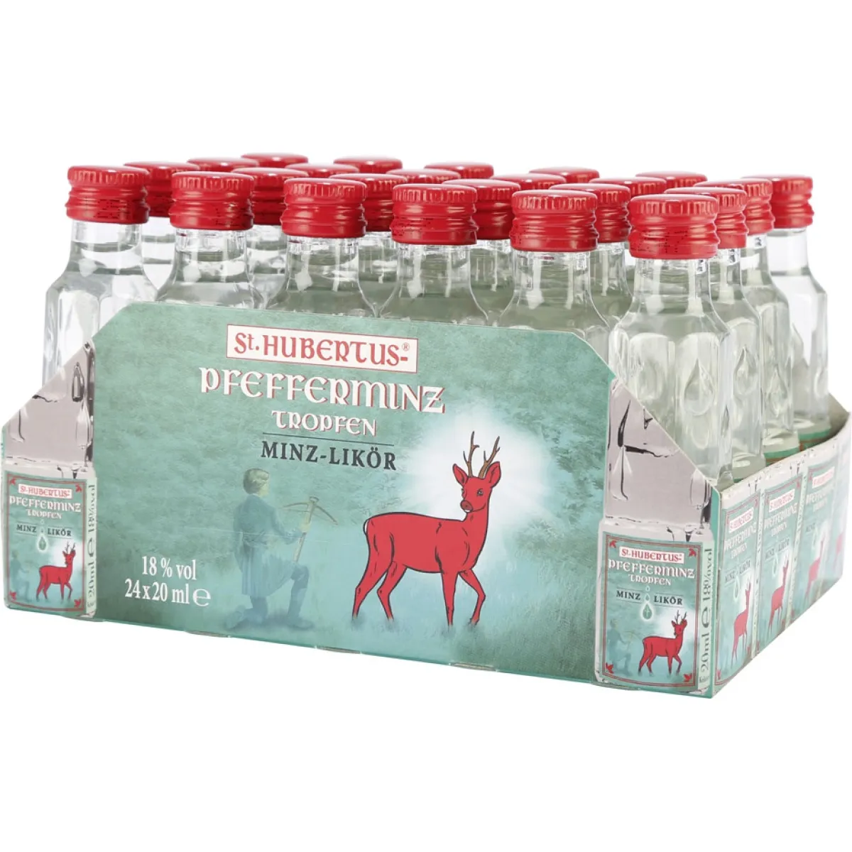 St. Hubertus-Pfefferminztropfen 18% vol. 24x20 ml