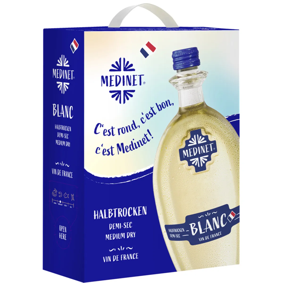 Medinet Weißwein halbtrocken Bag in Box 3 l