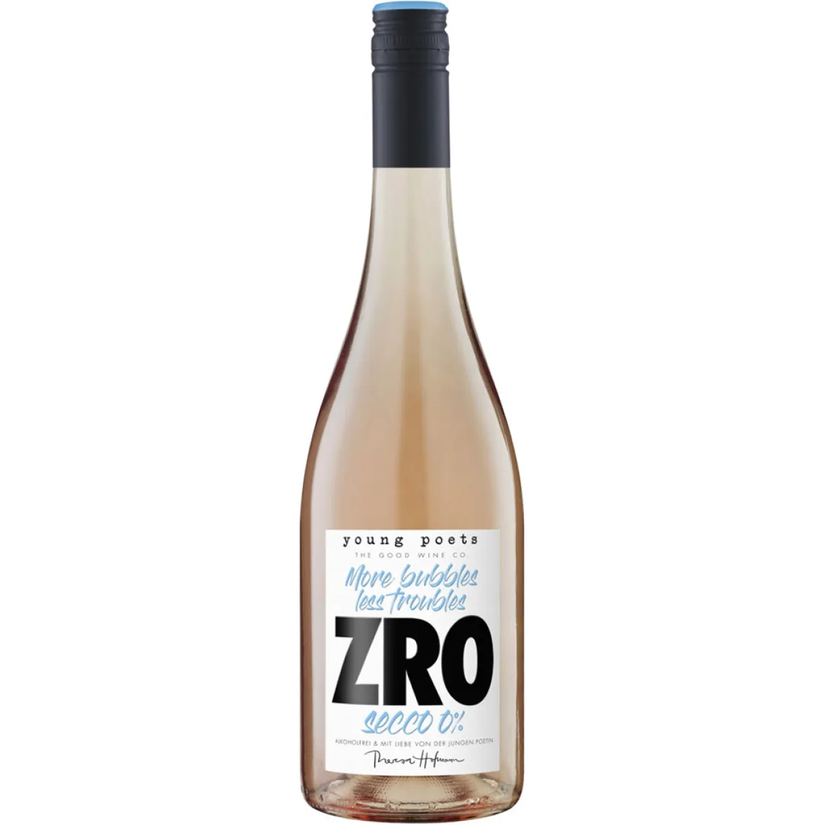 Young Poets More bubbles less troubles Zero Secco Vegan alkoholfrei trocken 0,75 l