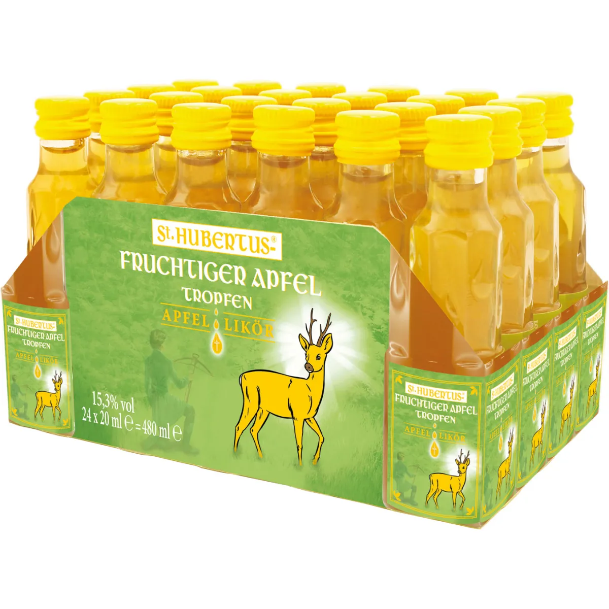 St. Hubertus-Fruchtiger Apfel Tropfen 15,3% vol. 24x20 ml