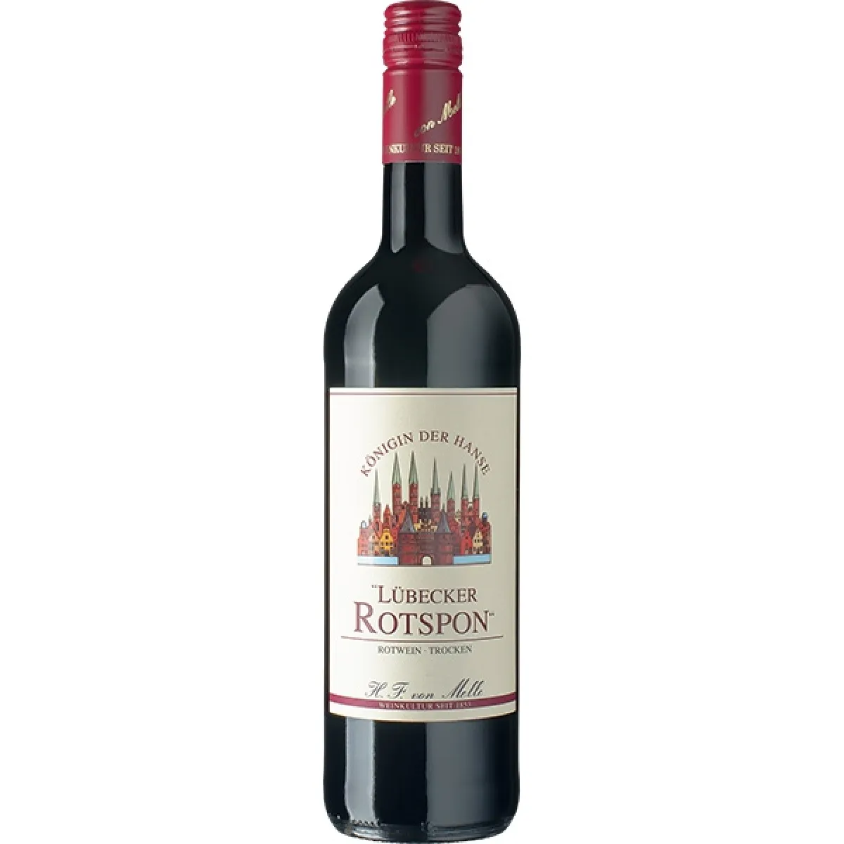 Königin der Hanse Lübecker Rotspon Rotwein trocken 0,75 l