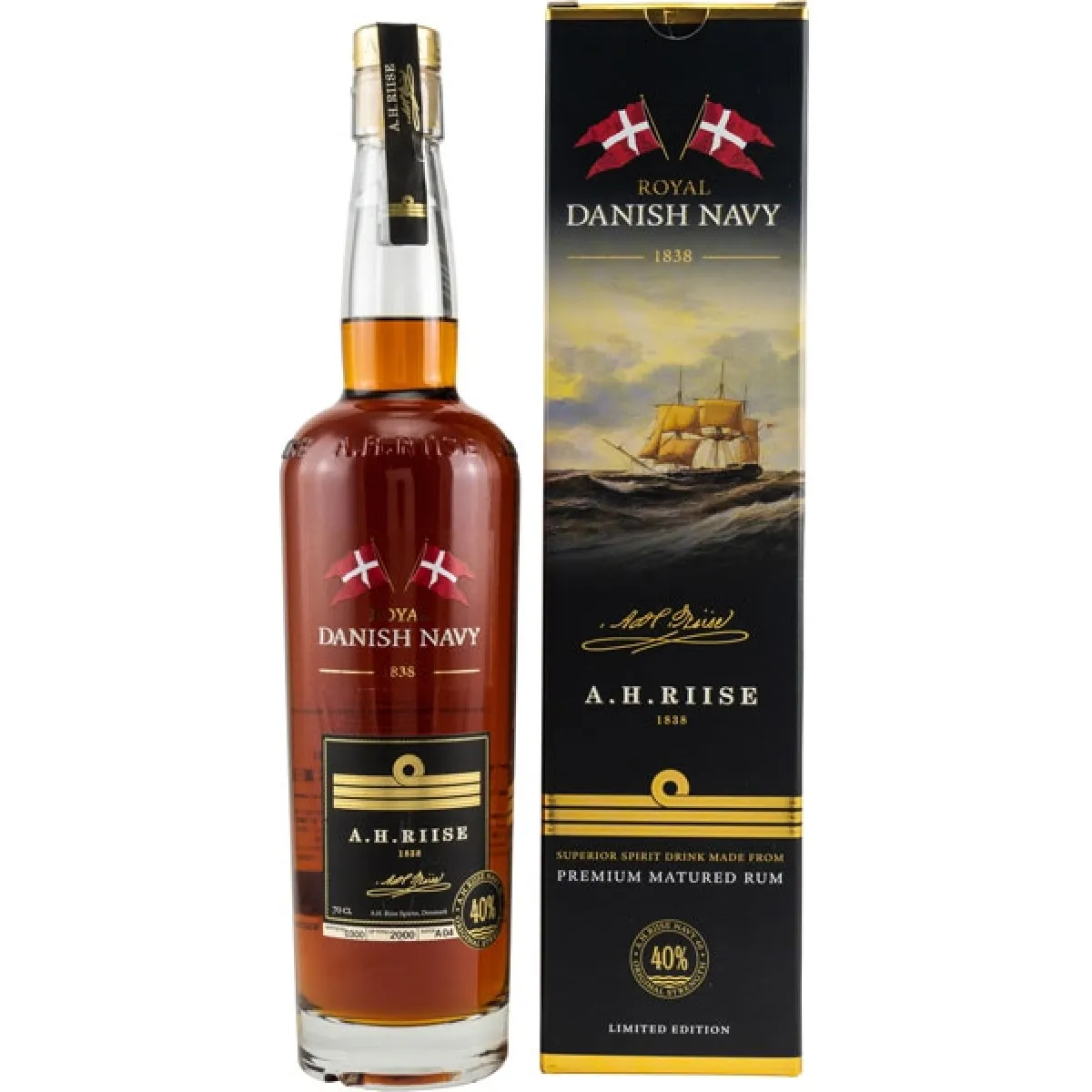 A. H. Riise Royal Danish Navy (Rum-Basis) 40% vol. 0,7 l