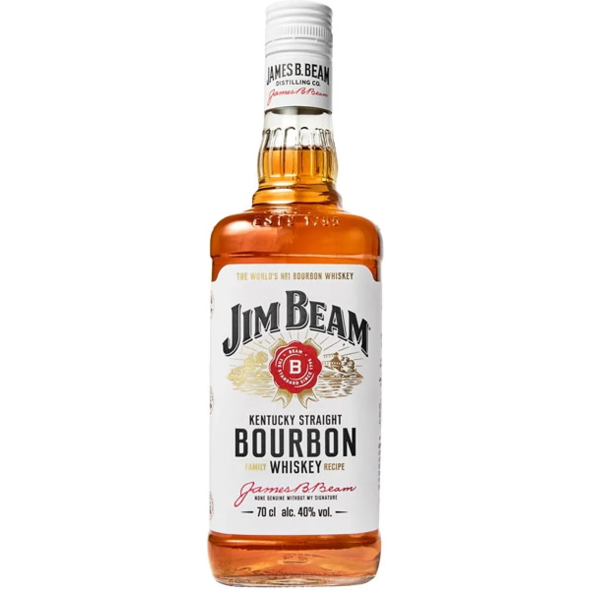 Jim Beam White Kentucky Straight Bourbon Whiskey 40% vol. 0,7 l