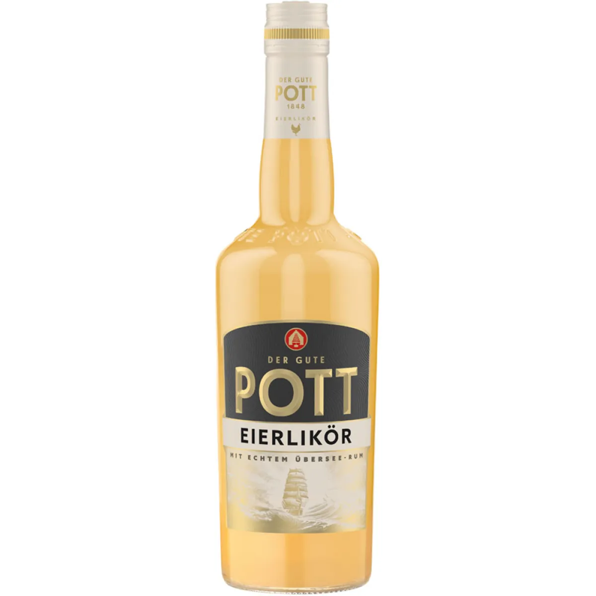 Eierlikör ✓ Pott mit Übersee-Rum 16 % vol. 0,35 l ✓ Deutschland
