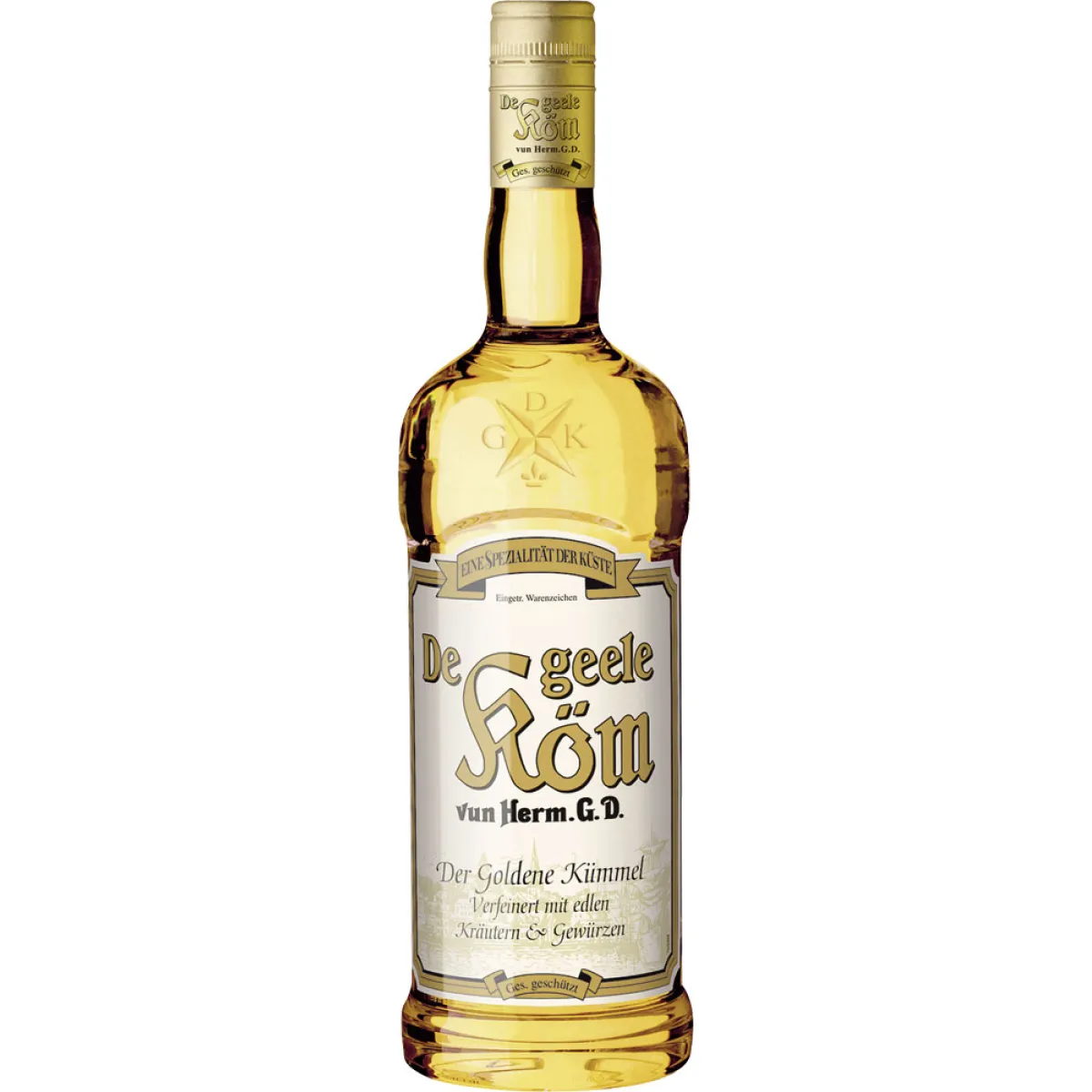 De geele Köm Kümmel 32% vol. 0,7 l