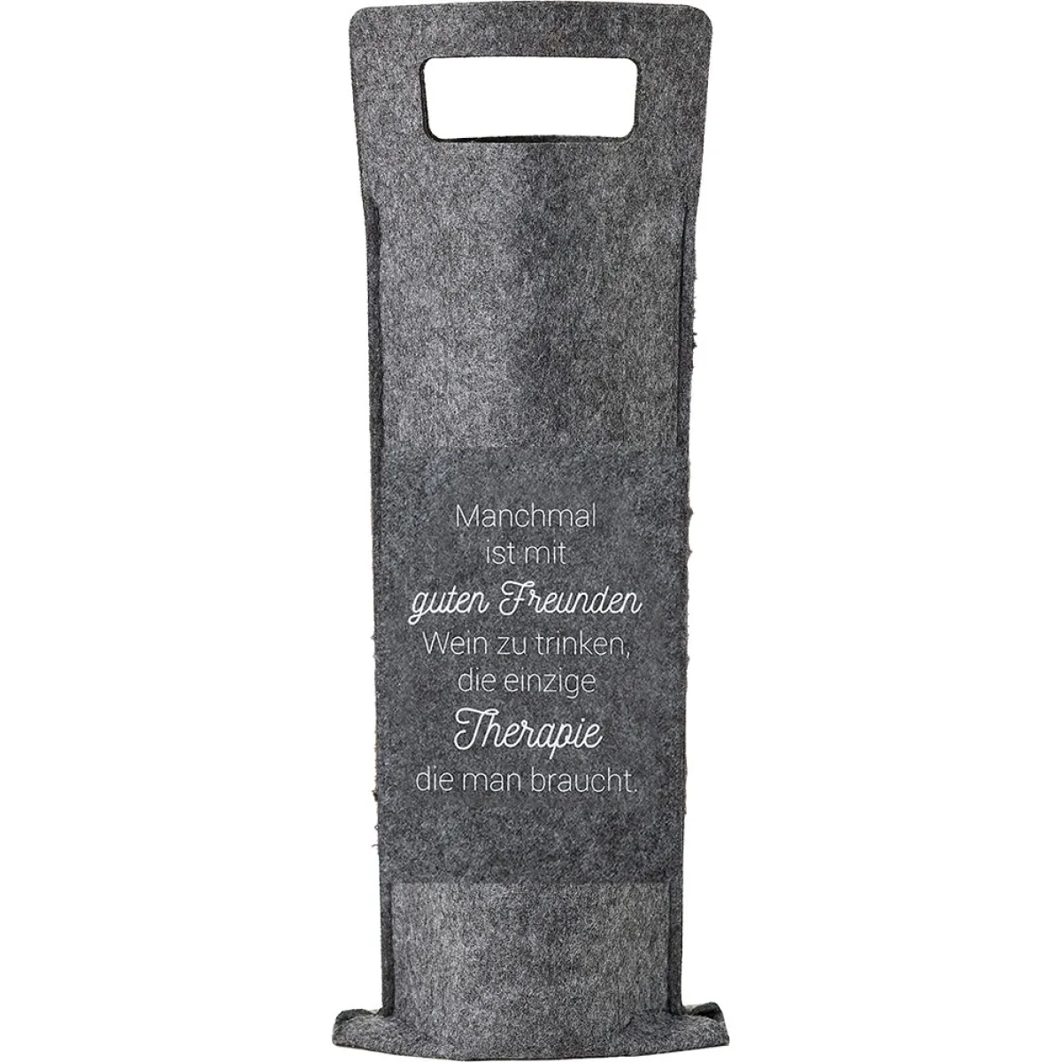 Geschenktüte Filz 'Gute Freunde' für 1 Flasche