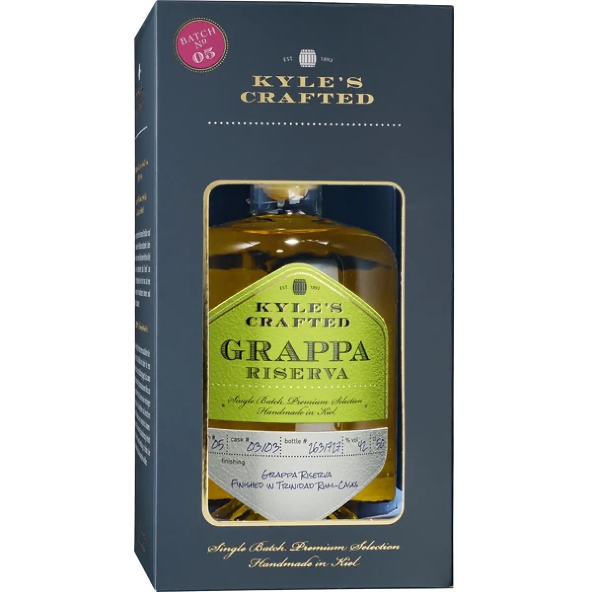 Kyle`s Crafted Grappa Riserva Batch No.5 42% vol. 0,5 l