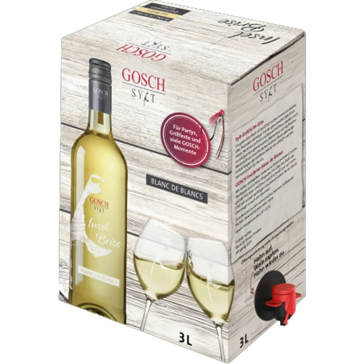 Gosch Inselbrise Blanc de Blancs Bag in Box trocken 3 l | 2023