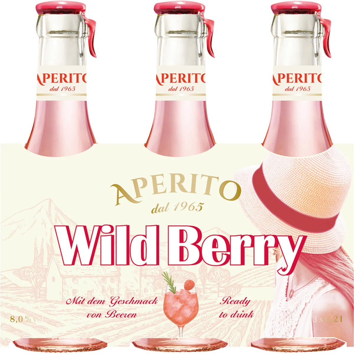 Aperito Wild Berry 8% vol. 3x0,2 l