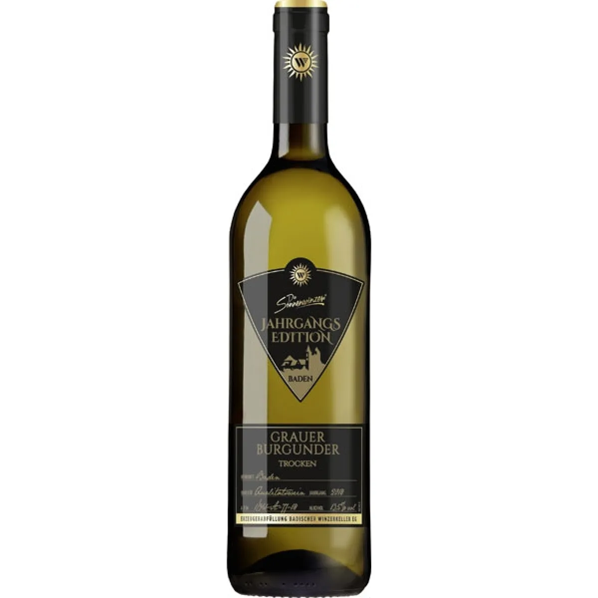 Die Sonnenwinzer Grauer Burgunder Jahrgangs-Edition Weißwein trocken 0,75 l | 2022