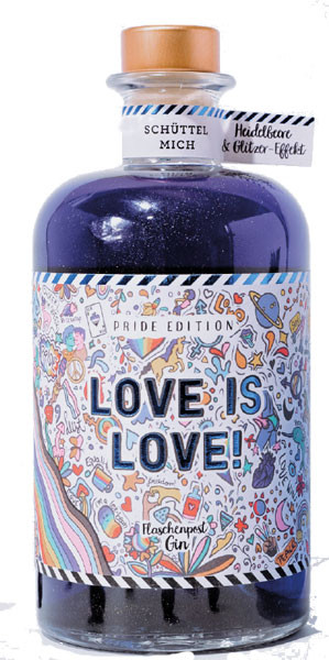 Flaschenpost &#039;Love is Love&#039; Gin 41% vol. 0,5 l