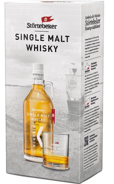 Störtebeker Single Malt Whisky Klassik + Glas 40% vol. 0,5 l