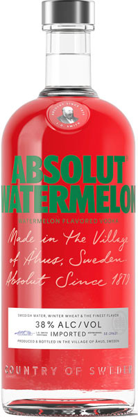 Absolut Watermelon Flavoured Vodka 38% vol. 0,7 l