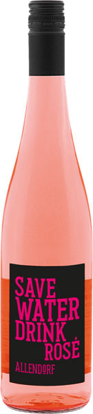 Image of Allendorf Save Water Drink Rosé Vegan Roséwein halbtrocken 0,75 l