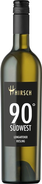 Hirsch 90° Südwest Leingartener Riesling Vegan Weißwein trocken 0,75 l