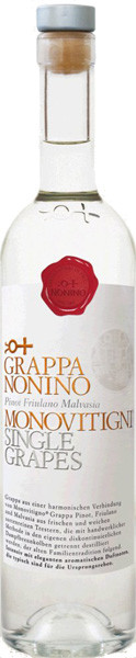 Image of Nonino Grappa Monovitigni Single Grapes 40% Vol