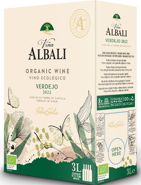 Felix Solis Vina Albali Verdejo Bio/Vegan Weißwein trocken Bag in Box 3 l
