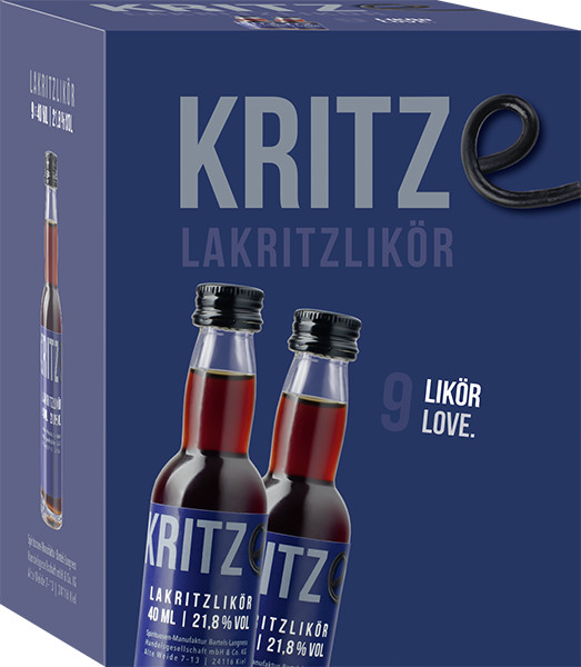 Kritze Lakritz Likör 21,8% vol. 9x40ml