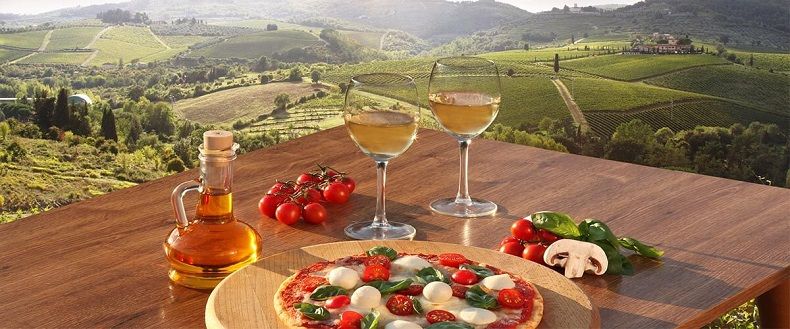 Italien Weißwein & Pizza