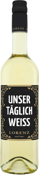 Bioweingut Lorenz Unser Täglich Weiß Weißwein Bio/Vegan halbtrocken 0,75 l