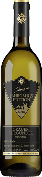Die Sonnenwinzer Grauer Burgunder Jahrgangs-Edition Weißwein trocken 0,75 l