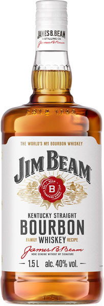 Jim Beam White Kentucky Straight Bourbon 40% vol. 1,5 l