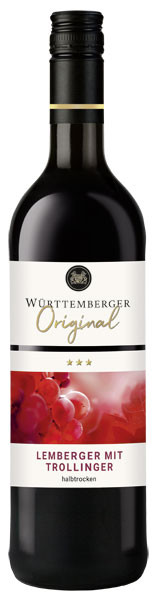 Image of Württemberger Lemberger mit Trollinger Rotwein halbtrocken 0,75 l